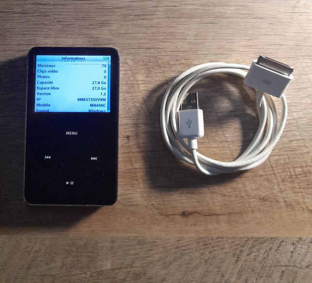 Ipod Classic 30G (lecteur mp3) 5ième Génération | iPod et MP3 |  Saint-Hyacinthe | Kijiji
