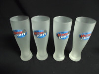 Frosted Moosehead Light Beer Glasses