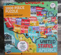 Puzzle, casse-tête 1000 usa map