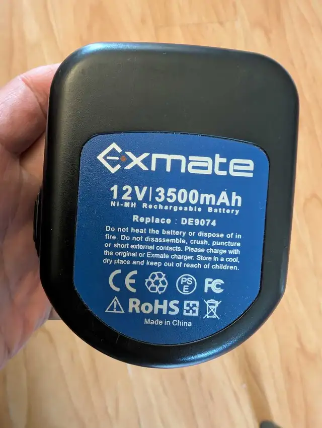 Exmate 12V 3.5Ah Battery for Dewalt DC9071 DE9071 DW9072 DE9074  in Power Tools in Oshawa / Durham Region - Image 3