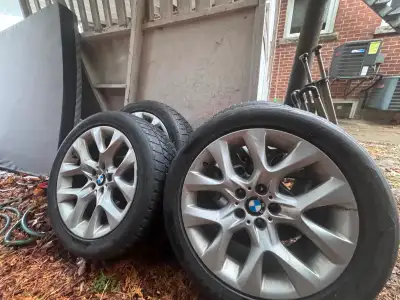 No longer have the vehicle so no use. These rims were on the vehicle when purchased. Blizzak Micheli...