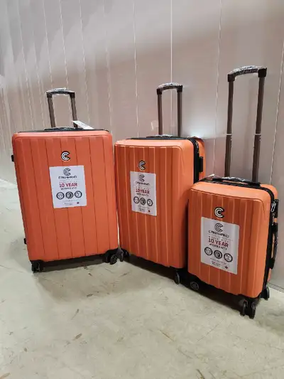 Liquidation Sale l Hardside Plastic Luggage for Sale l Amazing Deals 3 pieces suitcases ( 30-28-20 i...