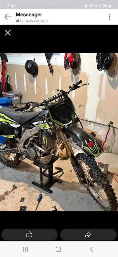 Plez read ad For sale or trade for nice 250-350cc or quad 2006 Kawasaki kx450f with 21 original hrs...