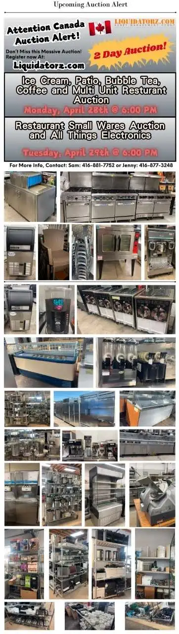 We sell new and used commercial kitchen equipment. Please contact us by phone or email for more info...