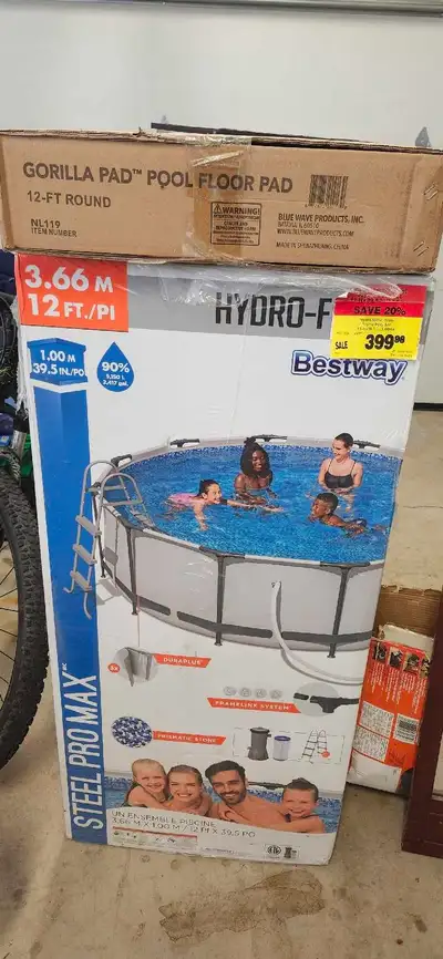 12 foot round pool new in box, View more