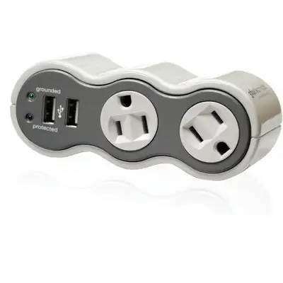 Surge Protector with 2.1 Amp USB outlets: Perfect for travel, View more