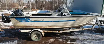 Starcraft Boat 100hp Oil injected Suzuki motor New tuneup this spring New vinyl floor Boat trailer