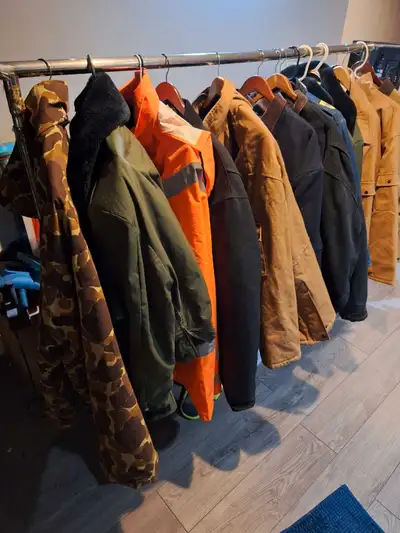 90 average some carhartt are more. Some other jackets less. 2X TAN 70 Other sizes 1x 2 3 and 4x