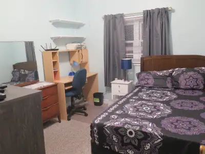Room is fully furnished (including a brand new bed). All utilities and high speed internet, parking...