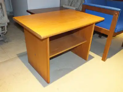 TEAK END TABLE WITH SHELF MCM STYLE, View more