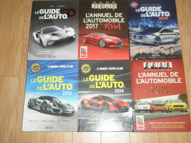 GUIDES de L'AUTO (6) usager,2013-14-15-16-17-19 bon état,DEAL. dans Manuels  à Trois-Rivières