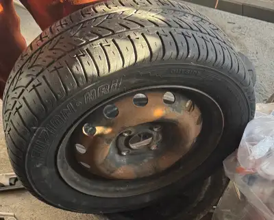 4 tires on rim with good thread 185 60 R14