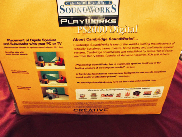 Creative/Cambridge SoundWorks PlayWorks PS2000 [RARE] dans Chaînes stéréo  à Ville de Montréal - Image 2