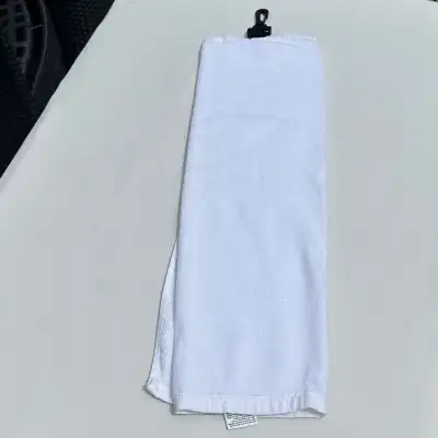 Kayjet Plain White Cotton Golf Towel with Clip, View more