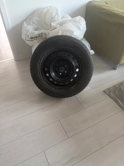 4 Michelin winter tires mounted on 16" steel rims. Some life left — good tread remaining for winter...