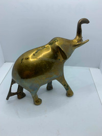 Brass Elephant Figurine 4.5in tall