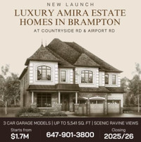Amira Estates in Brampton - 3 Garage & 5541 Sq Ft | 647-901-3800