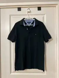 Tommy Hilfiger Navy & Black Polo - L, Slim Fit (Good Condition)
