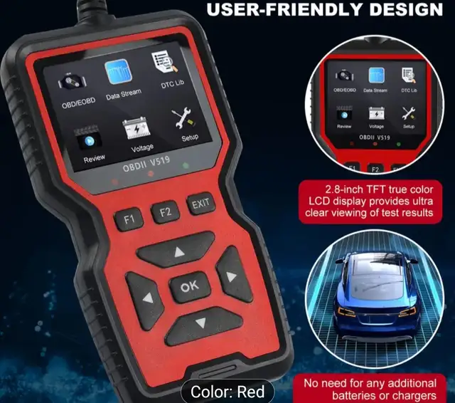 V410 OBD2 Diagnostic Code Reader, Engine Light Tester, Voltage ...