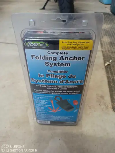 Folding anchor for small crafts. Canoes, fishing kayaks and small boats.