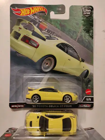 New Hot Wheels Premium Car Culture Mountain Drifters 1995 Toyota Celica GT-Four AllTrac ST205 1/64 d...