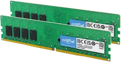 Crucial 32GB DDR4 RAM Kit (2x16GB), 3200MHz, View more