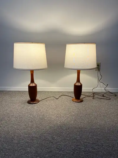 Midcentury Modern Teak Lamps, View more
