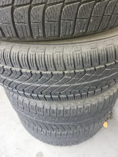 Michelin winter tires on Rims. 5x100 pattern 215 60 16 came off Forrester. $180.00. Can get one more...