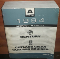 1994 CENTURY Oldsmobile Cutlass Ciera Cruiser Service Manual