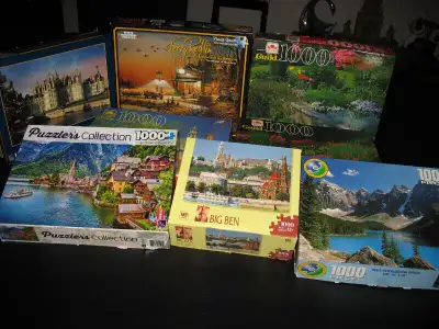 Plusieurs casse-tête, tous complets et en bonne condition à liquider. Besoin de place Vente de succe...