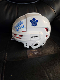 Wendel Clark Signed CCM Helmet With Inscription 