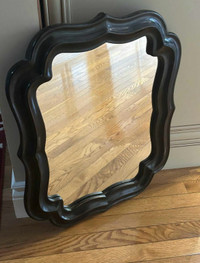 Black framed mirror 