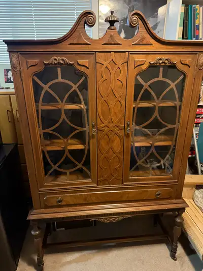 Antique Spiesz Furniture China Cabinet   , View more