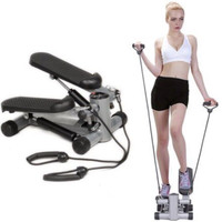 Air Climber Mini Aerobic Stair Stepper, with Resistance Bands 