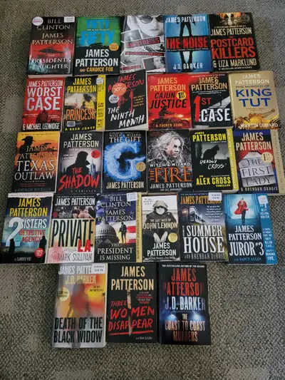 James Patterson novels.  $5 each, View more