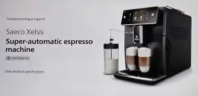 Saeco Xelsis Super-automatic Expresso Machine SM7684/04, View more