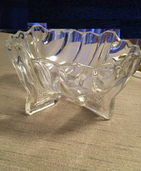 Antique Glass Fruit Bowl Footed