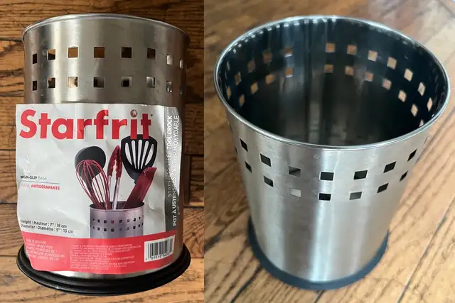 Starfrit Stainless Steel Utensil Holder with Non-Slip Base in Kitchen & Dining Wares in Mississauga / Peel Region - Image 2