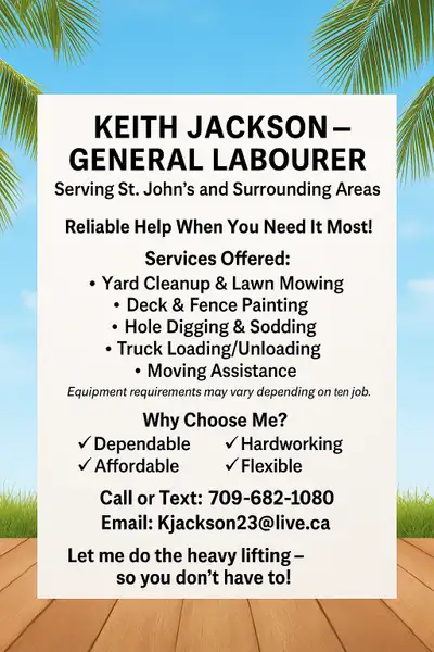 My flyer has all myy contact information.