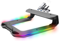 Tilted Nation RGB Gaming Aluminum Laptop Stand with 4 USB 3.0