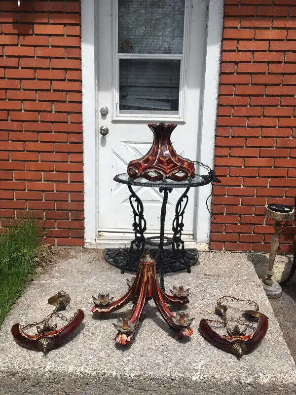 Ensemble de 4 Lampes Chalvignac Vintage Mid Century RARE in Indoor Lighting & Fans in City of Montréal - Image 2