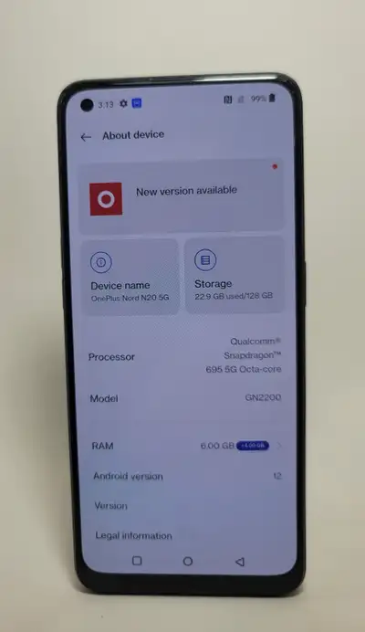 Selling a OnePlus Nord N20 5G in excellent used condition. Very well cared for, with only light surf...