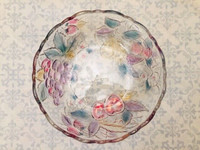 Savoir Vivre Crystal Wild Orchard 12" Glass Centerpiece Bowl