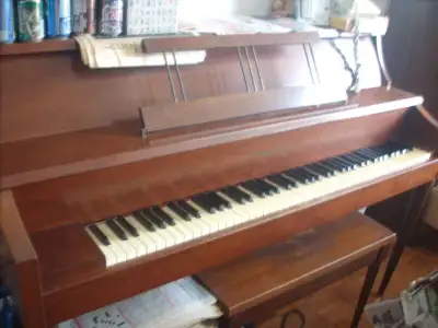 An apartment-size upright piano made by Gerhard Heintzman + more, View more