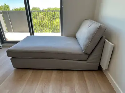 Grey chaise lounge chair/sofa from IKEA Kivik line of sofas, compatible to be added on to any Kivik...