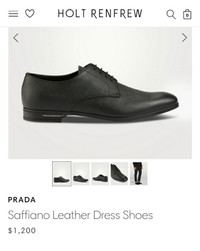 Prada saffiano leather men's dress shoes.