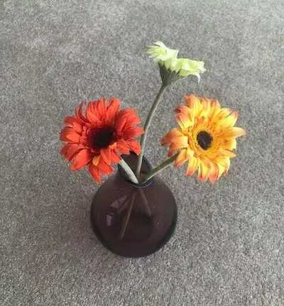 Glass Vase and Fake Flowers, View more