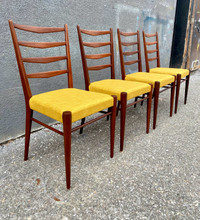 Teak Danish Mid Century Modern Dining Chairs 
