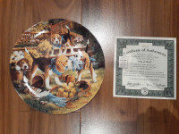 Bradford Exchange Collector Dog plate titled Out Of Hand