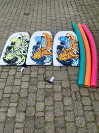 Kids Body Surf Boards and Noodles- price is for everything